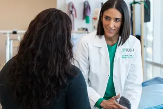 Sol Abreu-Sosa, MD, with patient