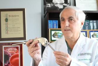 Dr. Gitelis demonstrating limb function