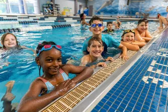 Kids swimming at Rush Copley Healthplex