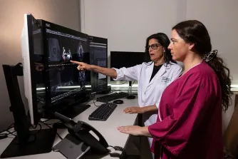 Lisa Stempel, MD, with patient