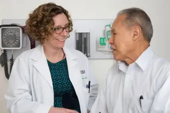 Dr. O'Dwyer with patient