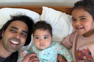 Arjun Dayal, MD, and children
