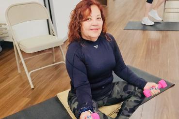 Laura exercises at Waterford Place