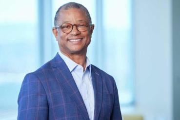 Ted Love poses on Rush University's campus.