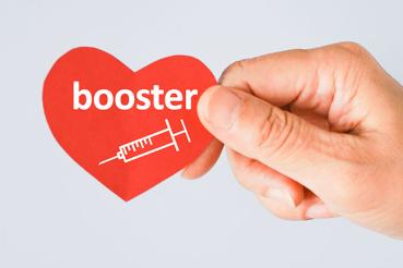 Heart with booster lettering
