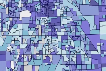 Colorful section of Chicago Health Map