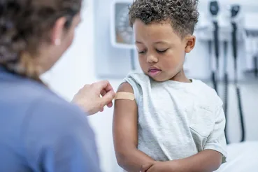 Child getting a vaccine