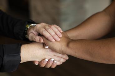 comforting hands