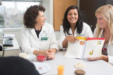 Rush nutritionists with a patient