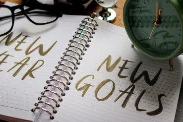 Notebook for writing down New Year's resolutions