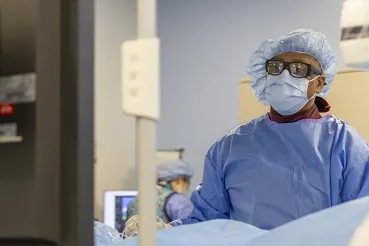 Cardiologist Quinn Capers, MD, in the operating room