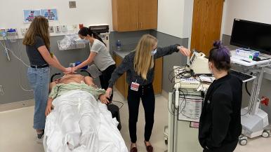 Rush nurse residents practice clinical skills in the Rush Center for Clinical Skills and Simulation