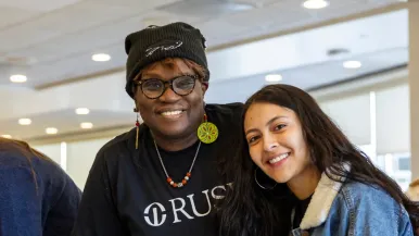 Two people smiling for a photo