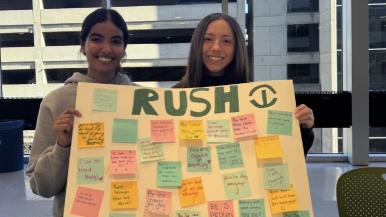 Kendall Kobe and Richa Sharma share messages of gratitude to the Rush Community.