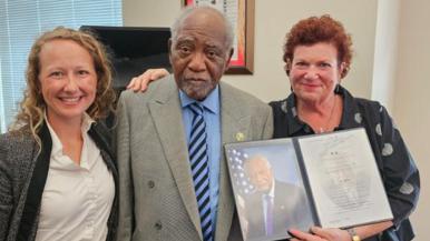 Bonnie Ewald, U.S. Rep Danny Davis of Chicago and Robyn Golden, MA, LCSW