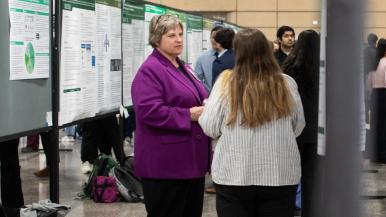 Students, staff and faculty learn more about the research happening at Rush during poster presentations