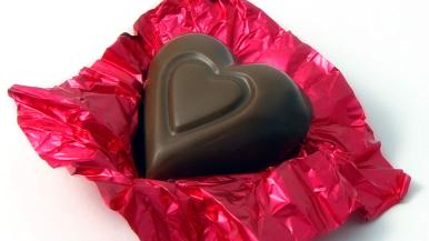 Heart-shaped chocolate