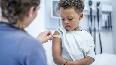 Child getting a vaccine
