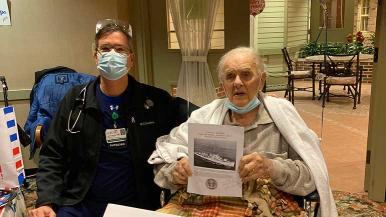 John Davine, MD with patient Gerald Demberg