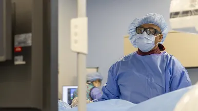 Cardiologist Quinn Capers, MD, in the operating room