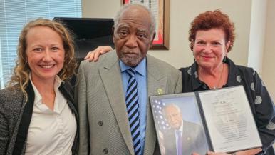 Robyn Golden with Danny Davis and Bonnie Ewald