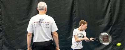 Tennis lesson at Rush Copley Healthplex