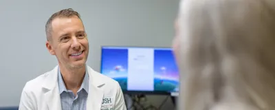 Dr. Miravalle with a patient