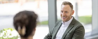 Dr. Nesemeier with a patient